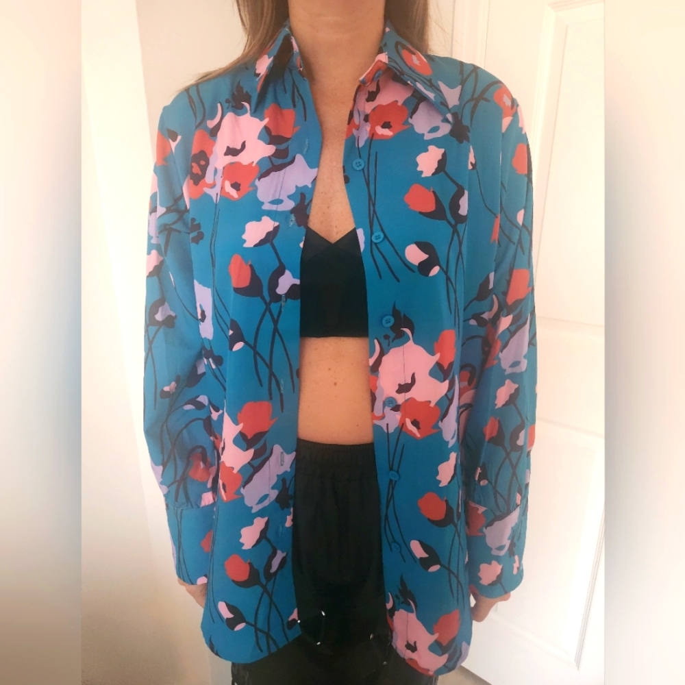 NEW Moon Collection Blouse (Size S/M) Multicolor